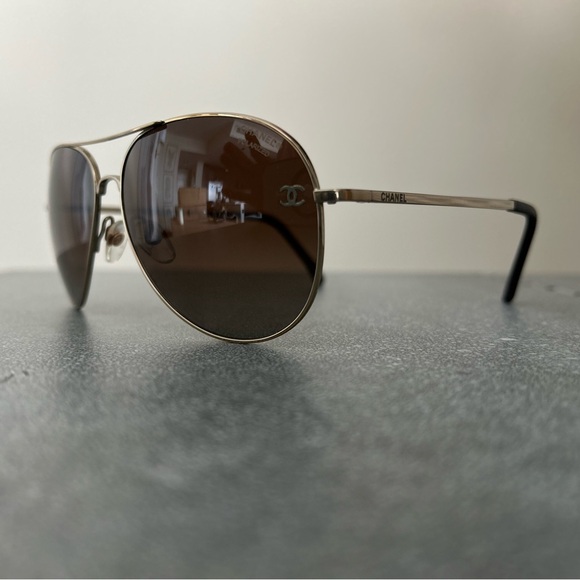 CHANEL Aviator Sunglasses with Dark Lenses - Picture 2 of 5